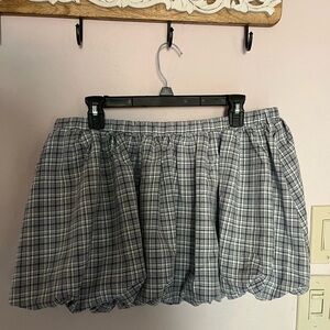 Fashion Nova Black and White Plaid Mini Skirt